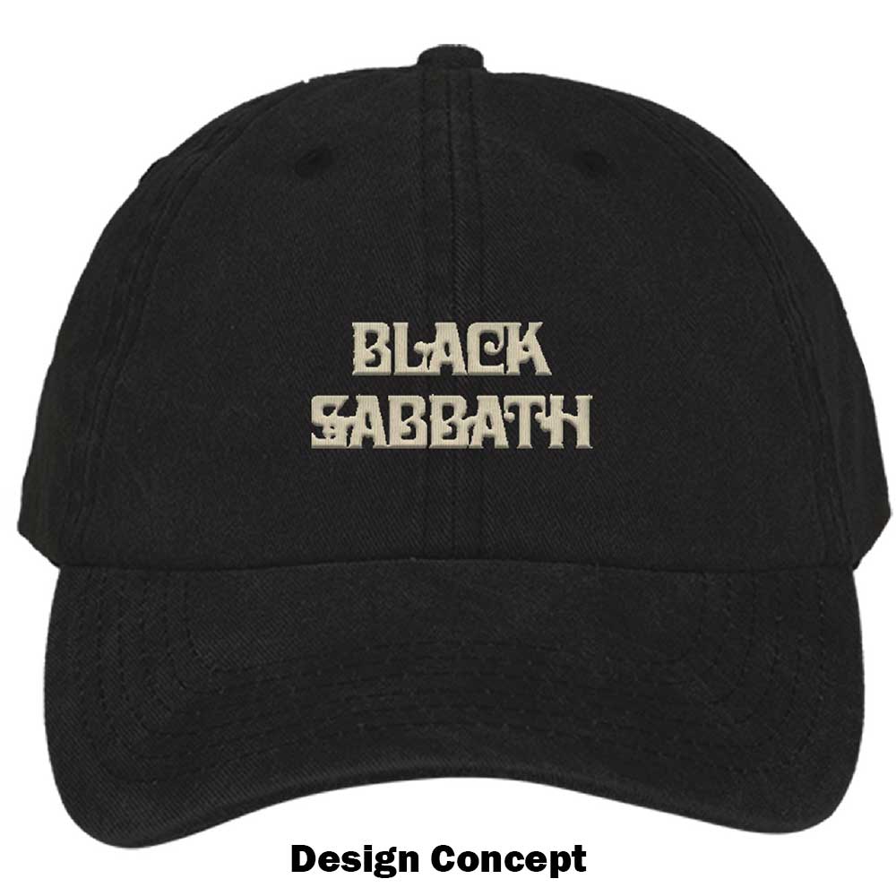 Black Sabbath Unisex Baseball Cap: Text Logo Baseballpet