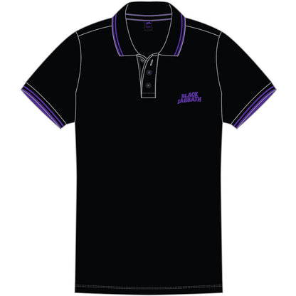 Black Sabbath Unisex Polo Shirt: Wavy Logo Polo Shirt