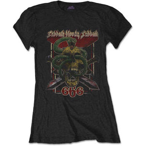 Black Sabbath Ladies T-Shirt: Bloody Sabbath 666 T-Shirt
