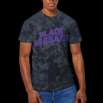Black Sabbath Unisex T-Shirt: Wavy Logo (Wash Collection) T-Shirt
