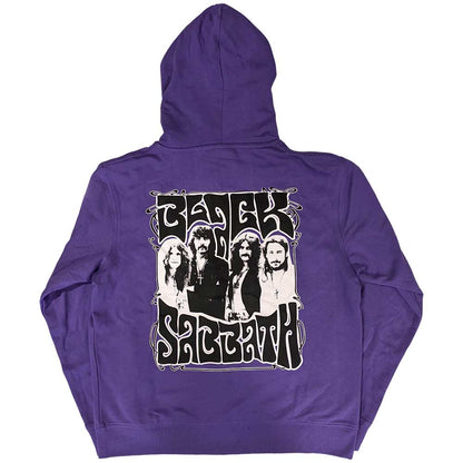 Black Sabbath Unisex Zipped Hoodie: Henry Pocket Logo (Back Print) Ritshoodie