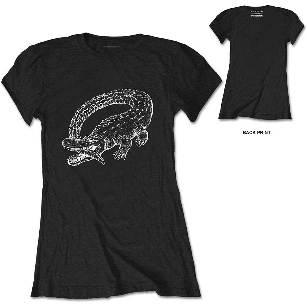 Catfish & The Bottlemen Ladies T-Shirt: Alligator (Back Print) T-Shirt