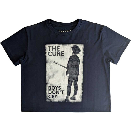 The Cure Ladies Crop Top: Boys Don't Cry B&W Crop Top