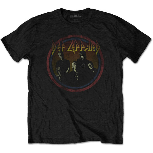 Def Leppard Unisex T-Shirt: Vintage Circle T-Shirt