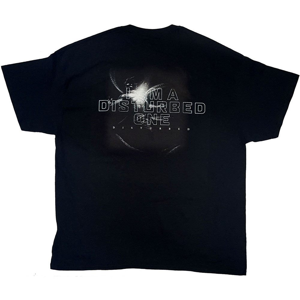 Disturbed Unisex T-Shirt: I Am A Disturbed One (Back Print) T-Shirt