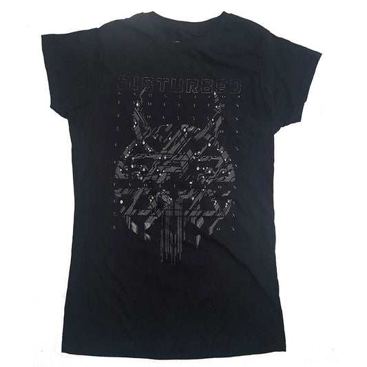 Disturbed Ladies T-Shirt: Omni Foil (Ex-Tour) T-Shirt
