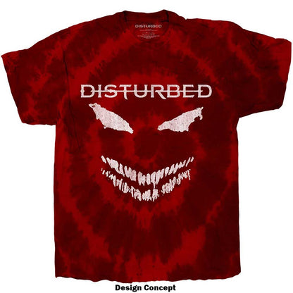 Disturbed Unisex T-Shirt: Scary Face (Wash Collection) T-Shirt