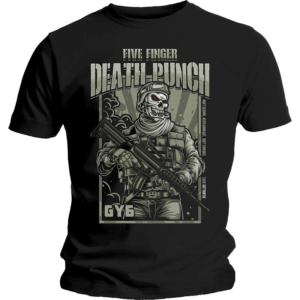 Five Finger Death Punch Unisex T-Shirt: War Soldier T-Shirt