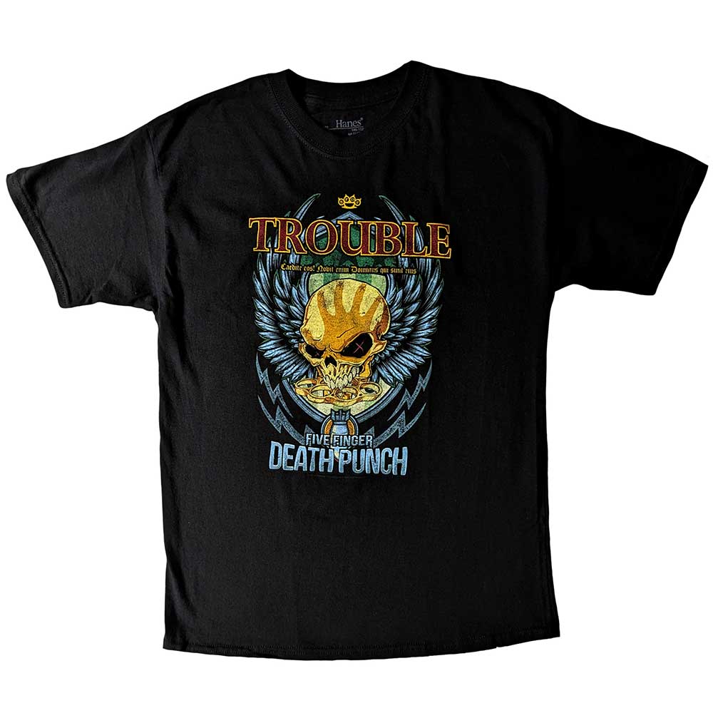 Five Finger Death Punch Kids T-Shirt: Trouble T-Shirt