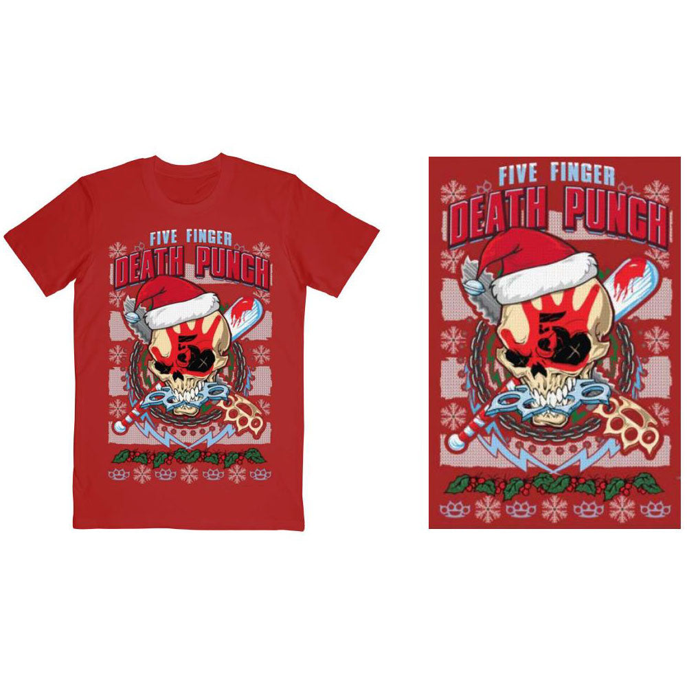 Five Finger Death Punch Unisex T-Shirt: Zombie Kill Xmas T-Shirt