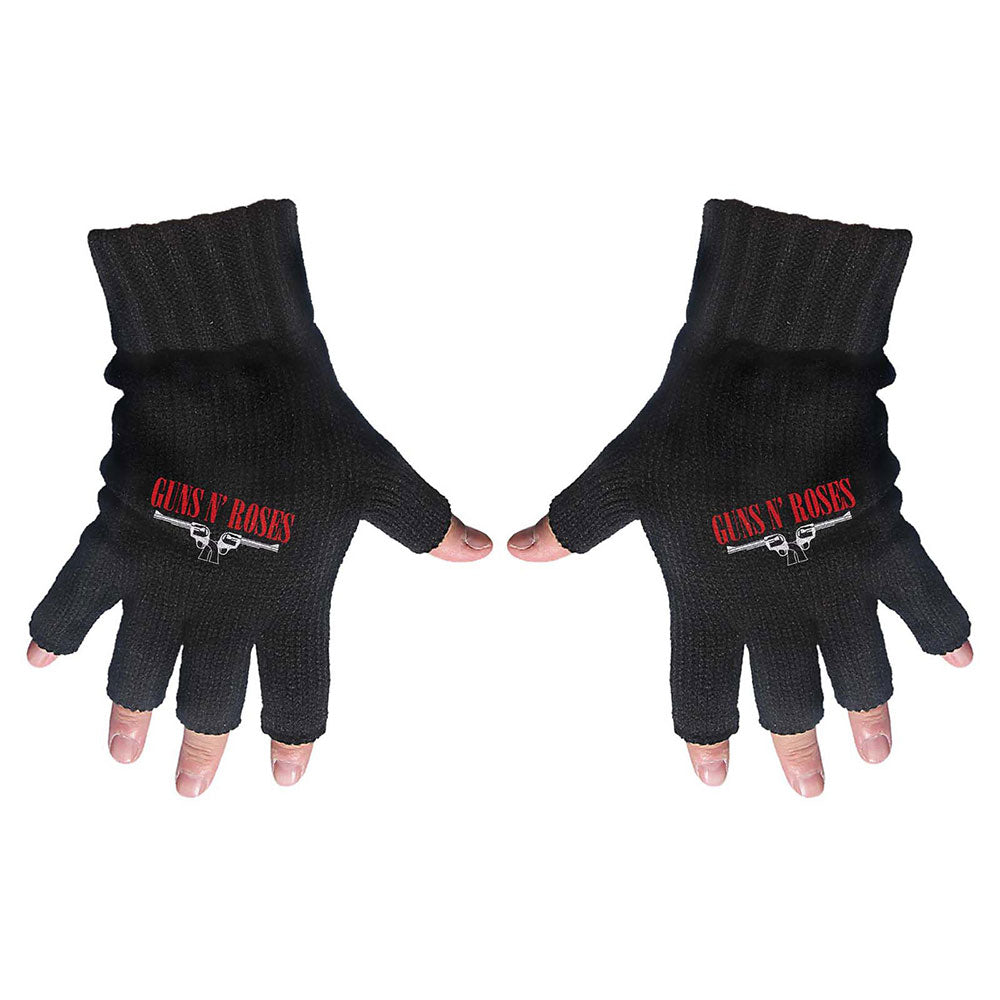 Guns N' Roses Unisex Fingerless Gloves: Logo & Pistols Vingerloze handschoenen