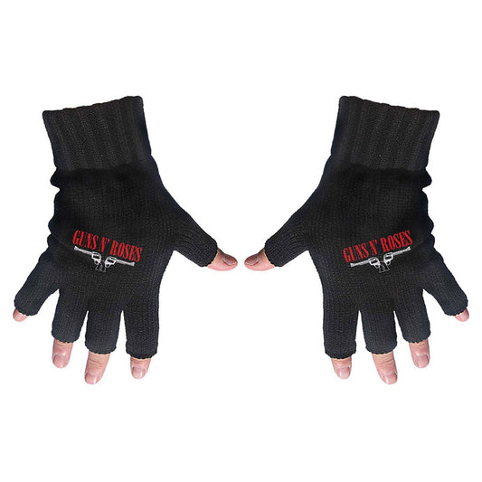 Guns N' Roses Unisex Fingerless Gloves: Logo & Pistols Vingerloze handschoenen