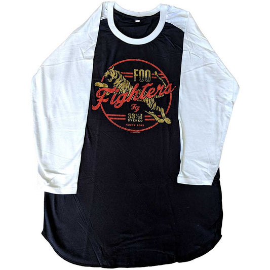 Foo Fighters Unisex Raglan T-Shirt: Tiger Raglan T-Shirt