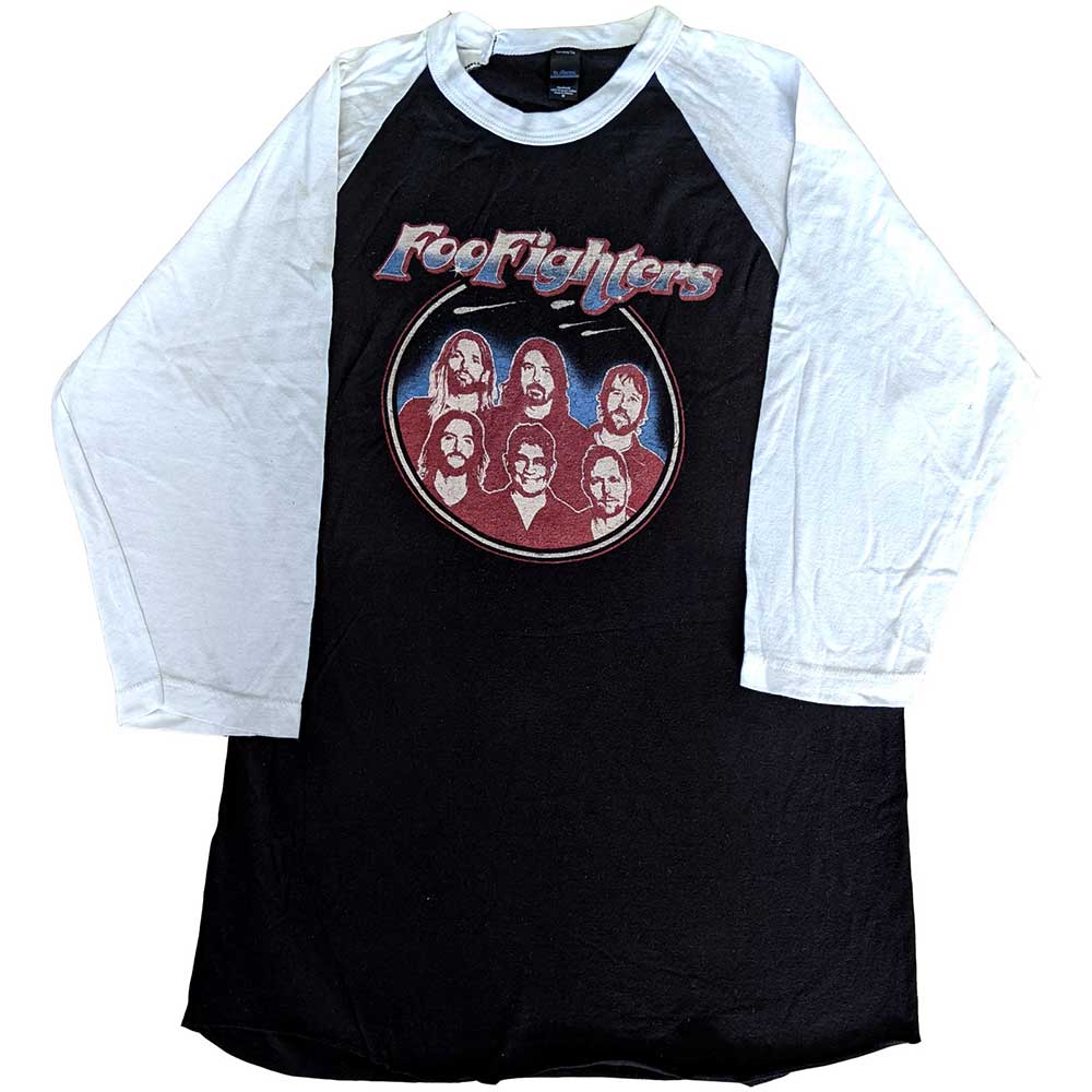 Foo Fighters Unisex Raglan T-Shirt: Classic Photo (Ex-Tour) Raglan T-Shirt