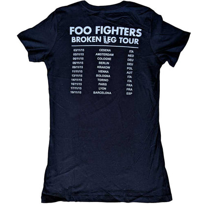 Foo Fighters Ladies T-Shirt: Break A Leg (Back Print) (Ex-Tour) T-Shirt