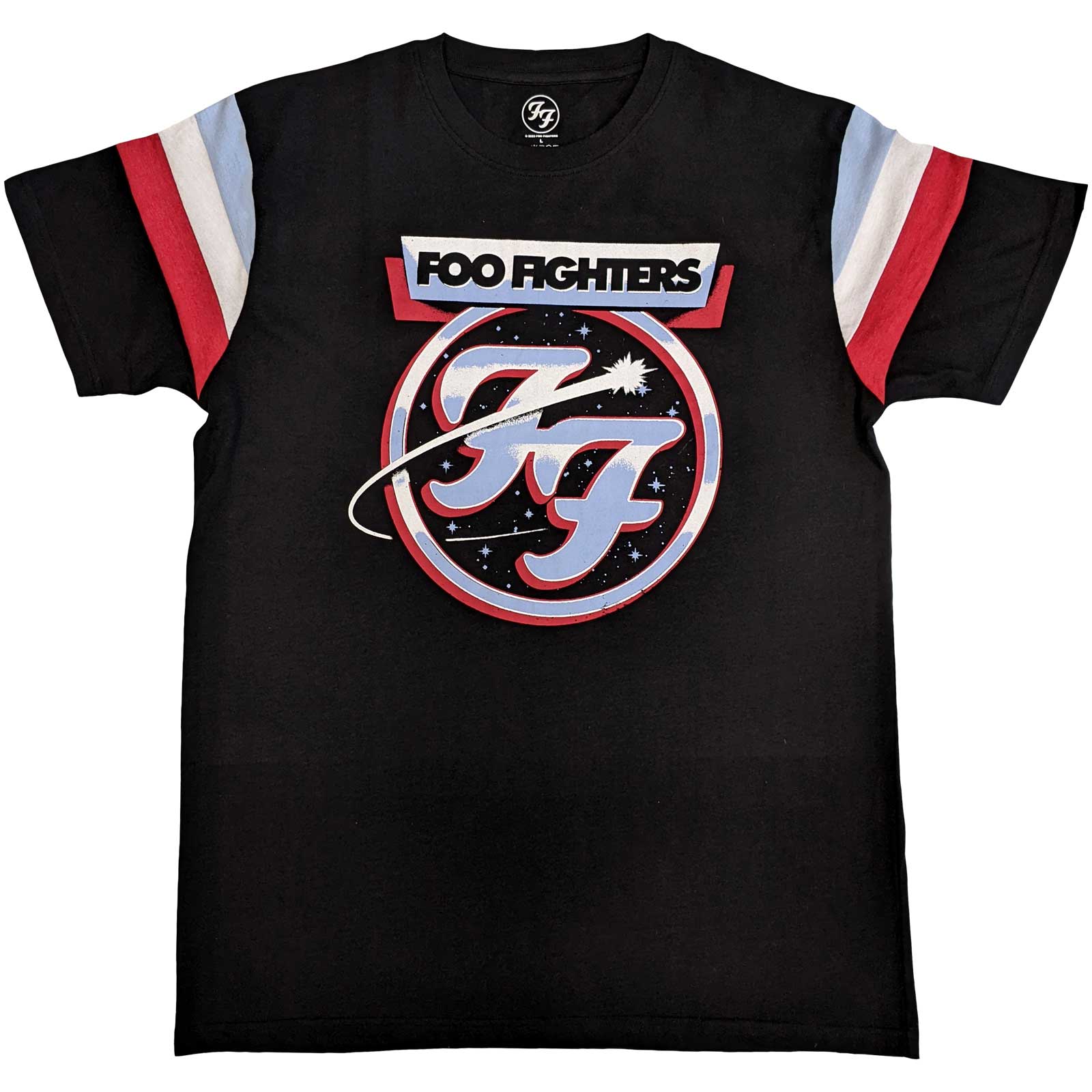 Een foto van een Ringer T-Shirt van Foo Fighters.