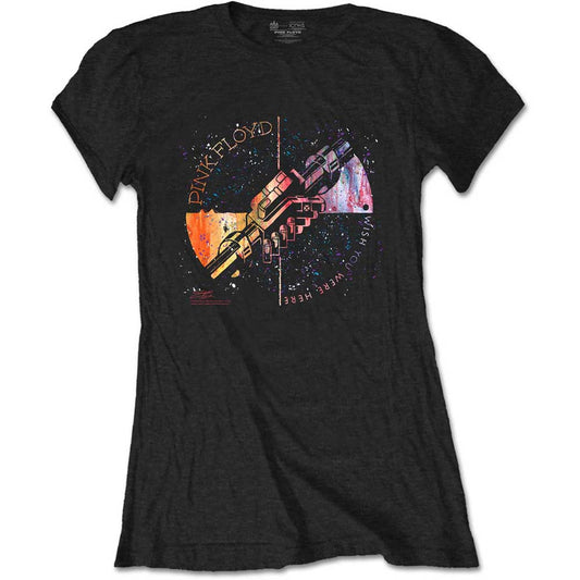 Pink Floyd Ladies T-Shirt: Machine Greeting Orange T-Shirt