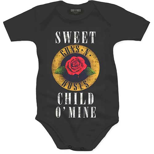 Guns N' Roses Kids Baby Grow: Child O' Mine Rose Babypakje