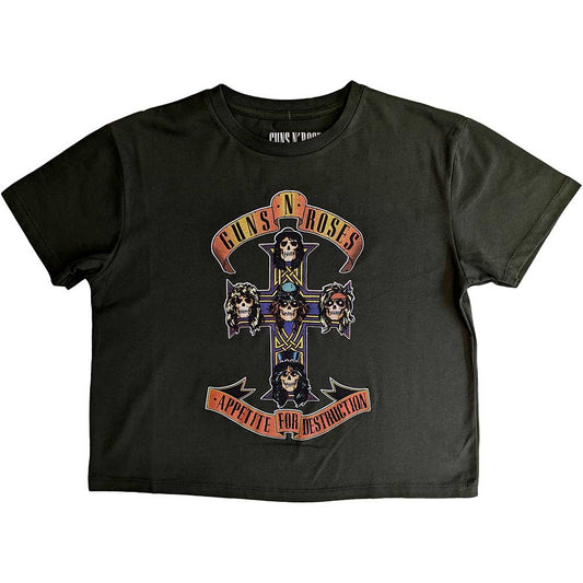 Guns N' Roses Ladies Crop Top: Appetite For Destruction Crop Top