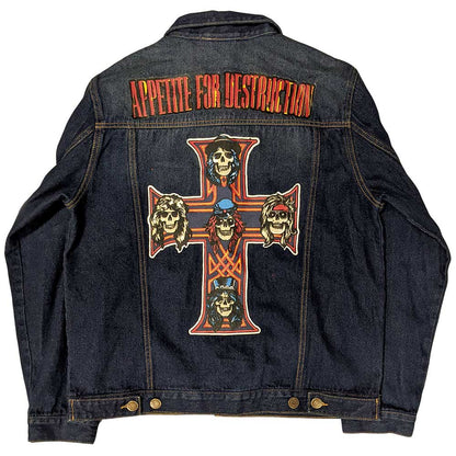 Guns N' Roses Unisex Denim Jacket: Appetite For Destruction (Back Print) Spijkerjas