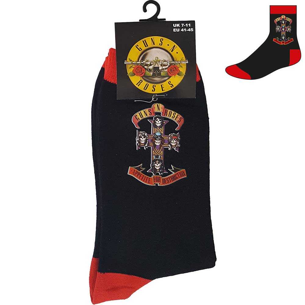Guns N' Roses Unisex Ankle Socks: Appetite Cross (UK Size 7 - 11) Enkelsokken