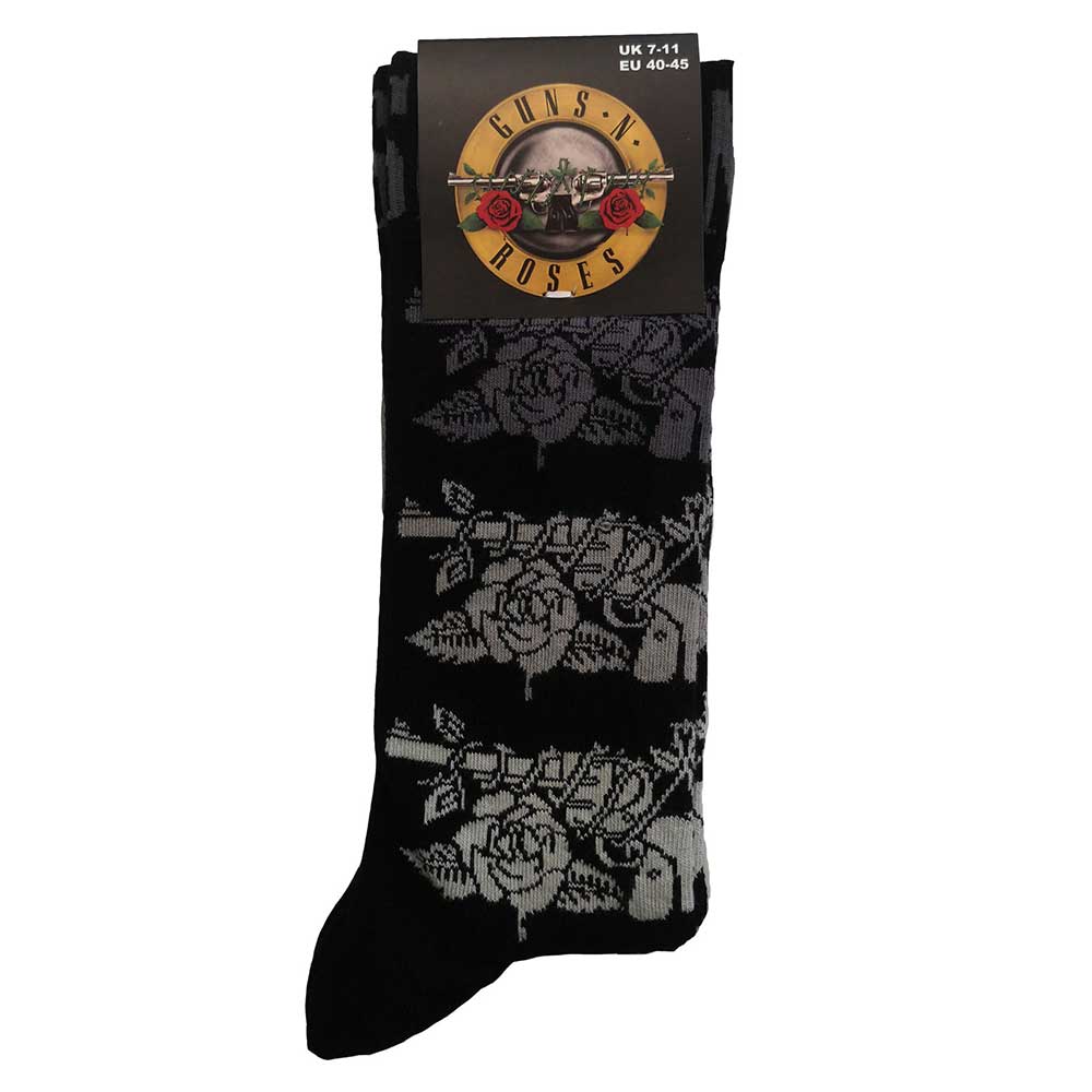 Guns N' Roses Unisex Ankle Socks: Monochrome Pistols (UK Size 7 - 11) Enkelsokken