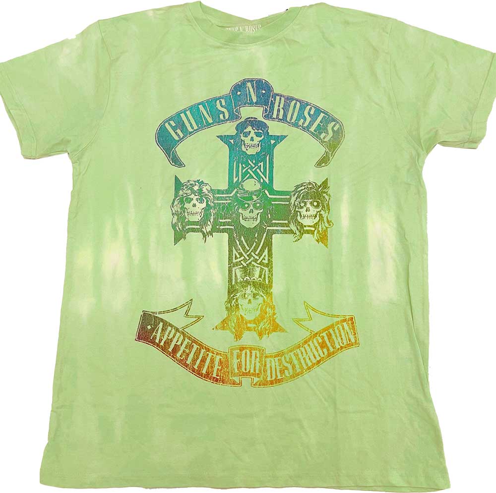 Guns N' Roses Unisex T-Shirt: Gradient Use Your Illusion Tour (Wash Collection & Back Print) T-Shirt