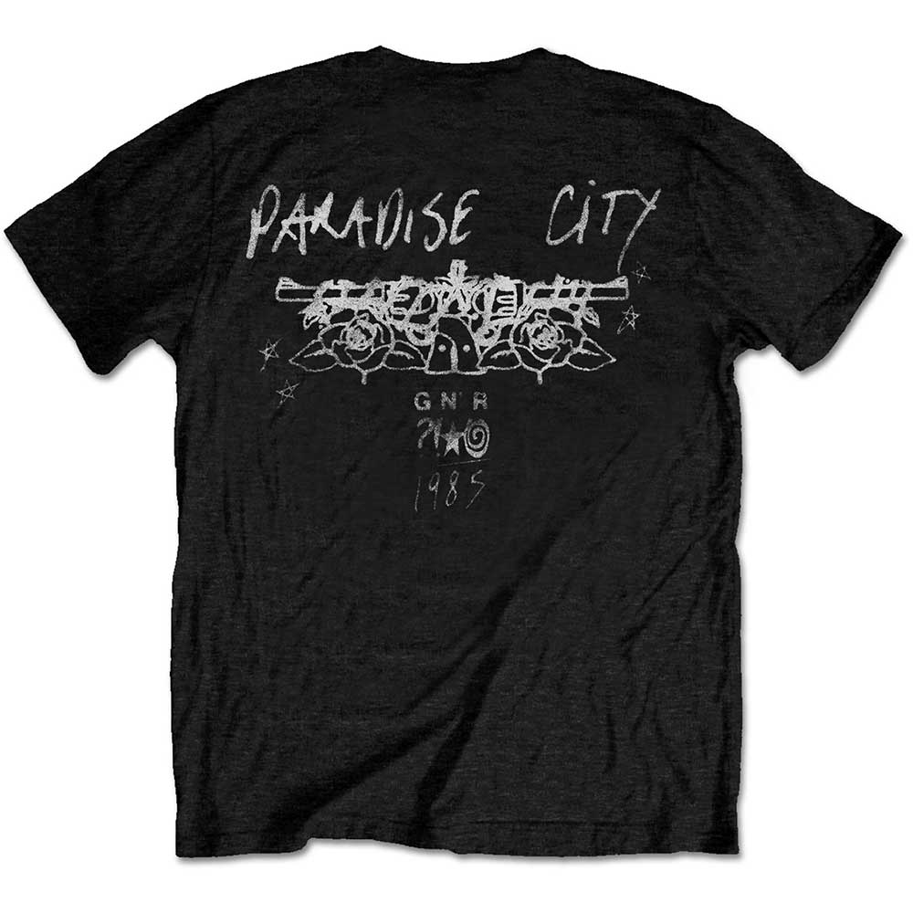 Guns N' Roses Unisex T-Shirt: Paradise City Stars (Back Print) T-Shirt