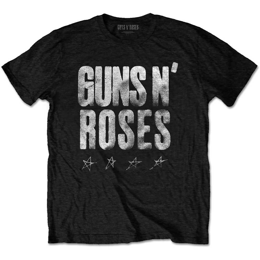 Guns N' Roses Unisex T-Shirt: Paradise City Stars (Back Print) T-Shirt