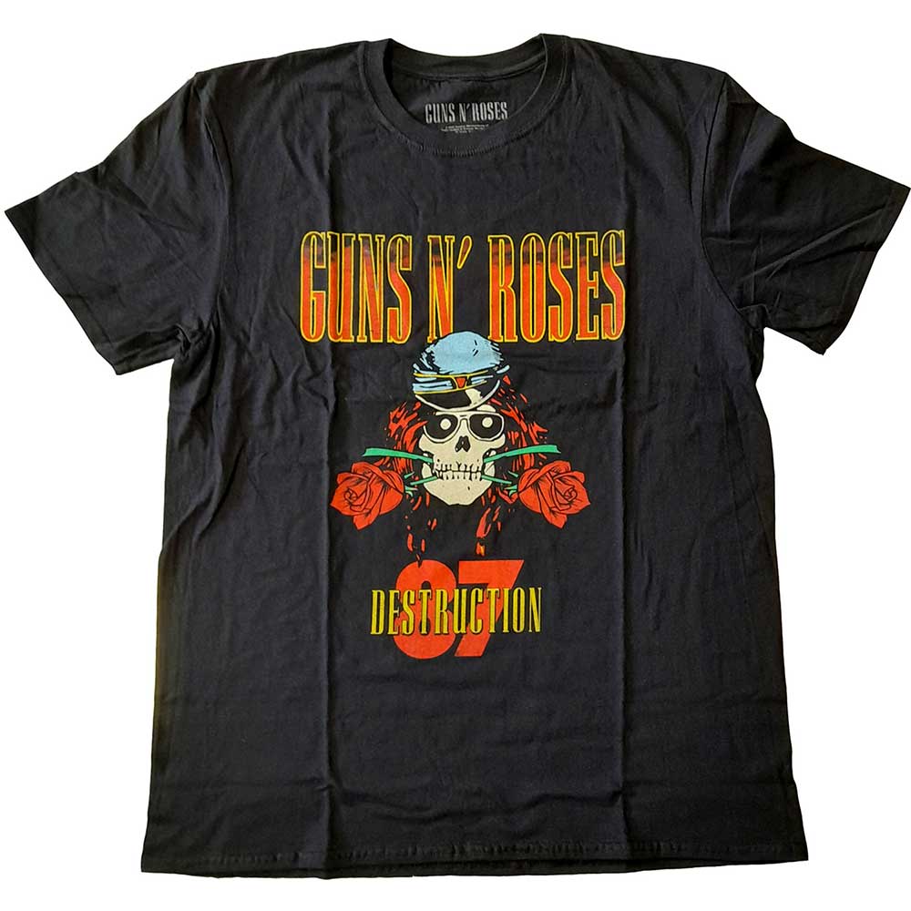 Guns N' Roses Unisex T-Shirt: UK Tour '87 (Back Print) T-Shirt