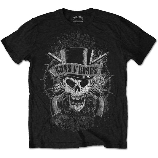 Guns N' Roses Unisex T-Shirt: Faded Skull T-Shirt