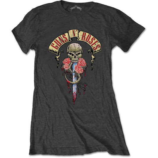 Guns N' Roses Ladies T-Shirt: Dripping Dagger T-Shirt