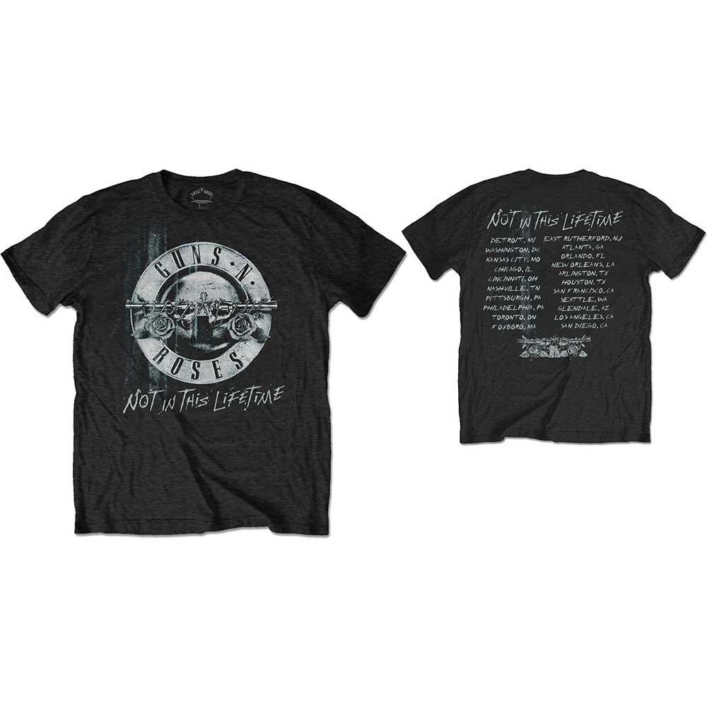 Guns N' Roses Unisex T-Shirt: Not in this Lifetime Tour Xerox (Back Print) T-Shirt