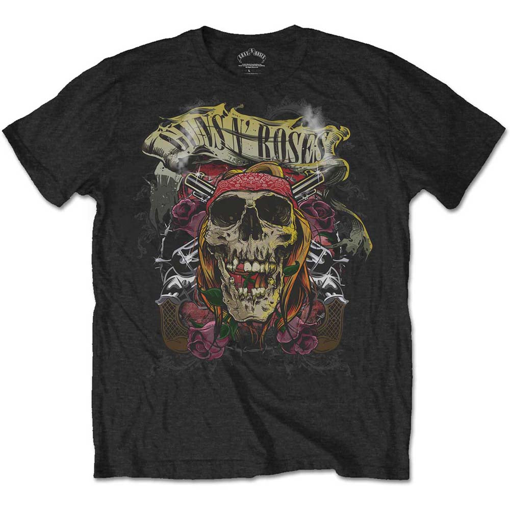 Guns N' Roses Unisex T-Shirt: Trashy Skull (Back Print) T-Shirt