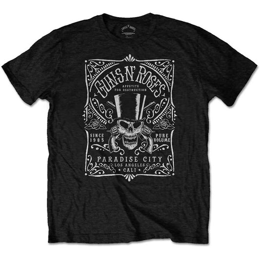 Guns N' Roses Unisex T-Shirt: Bourbon Label T-Shirt