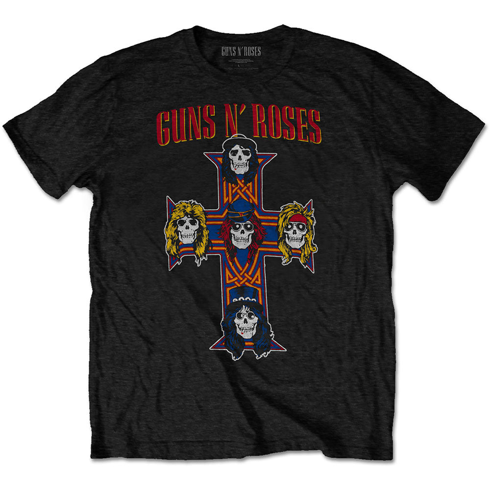 Guns N' Roses Unisex T-Shirt: Vintage Cross T-Shirt