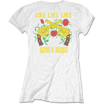 Guns N' Roses Ladies T-Shirt: Lies, Lies, Lies (Back Print) T-Shirt