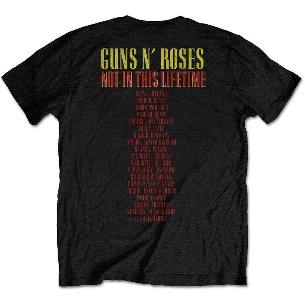 Guns N' Roses Unisex T-Shirt: Pistols & Roses (Back Print) T-Shirt