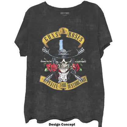 Guns N' Roses Unisex T-Shirt: Appetite Washed (Wash Collection) T-Shirt