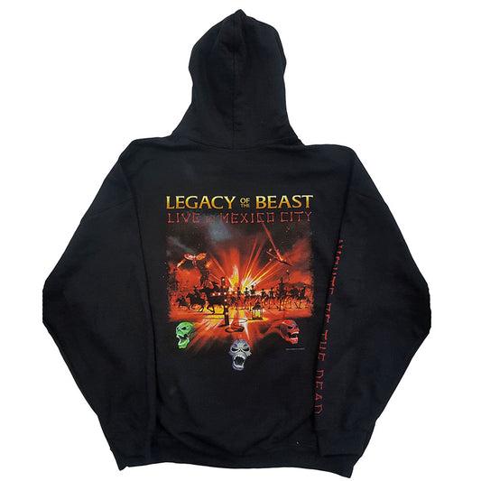 Iron Maiden Unisex Pullover Hoodie: Nights Of The Dead (Back & Sleeve Print) Trui met capuchon
