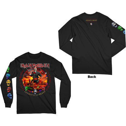 Iron Maiden Unisex Long Sleeve T-Shirt: Nights Of The Dead (Back & Sleeve Print) Long Sleeve T-Shirt