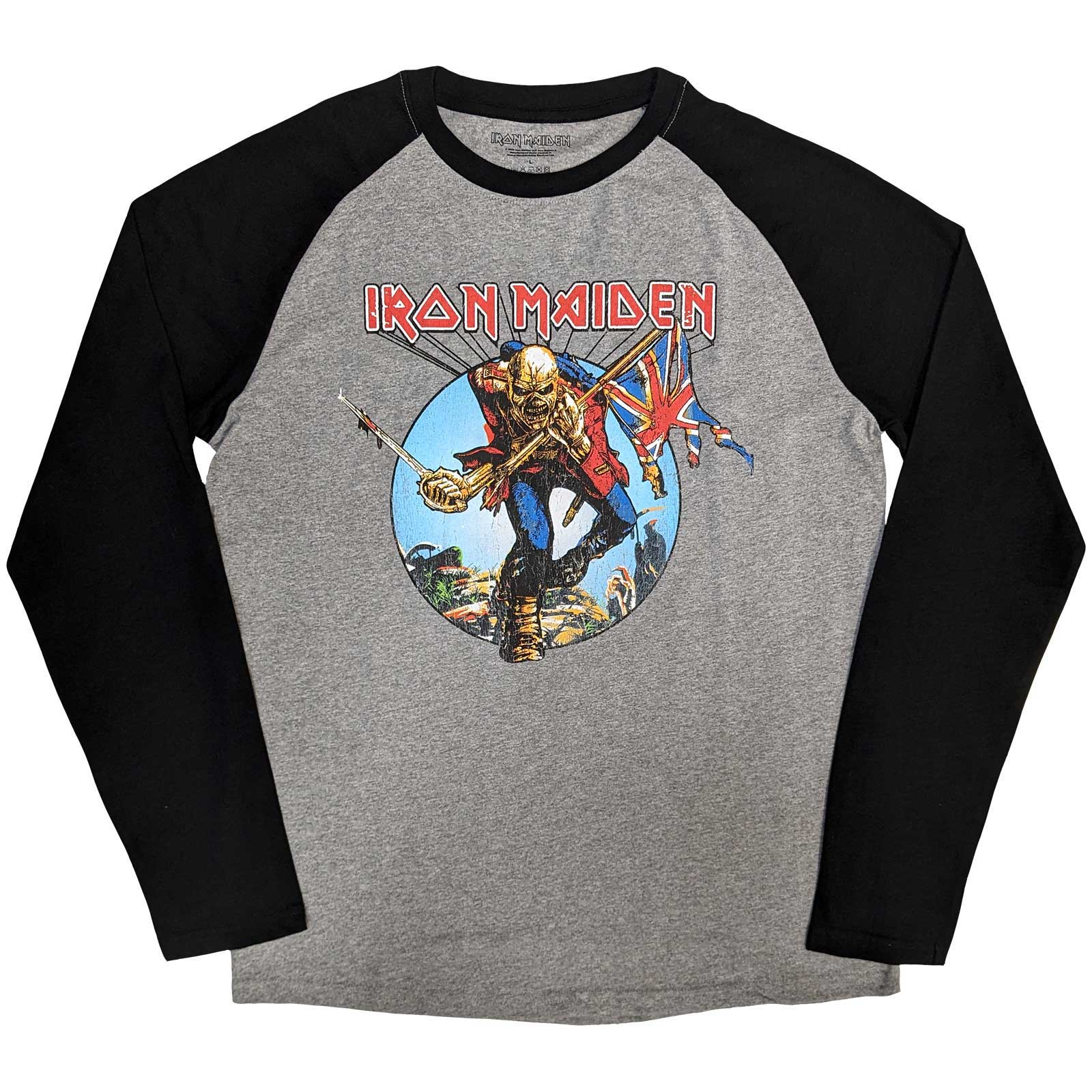 Een foto van een Raglan T-Shirt van Iron Maiden.