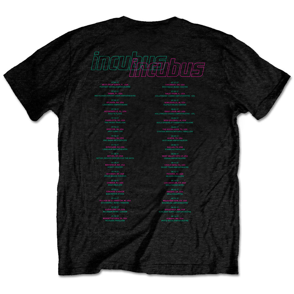 Incubus Unisex T-Shirt: 17 Tour (Back Print) T-Shirt