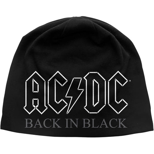 AC/DC Unisex Beanie Hat: Back in Black Muts