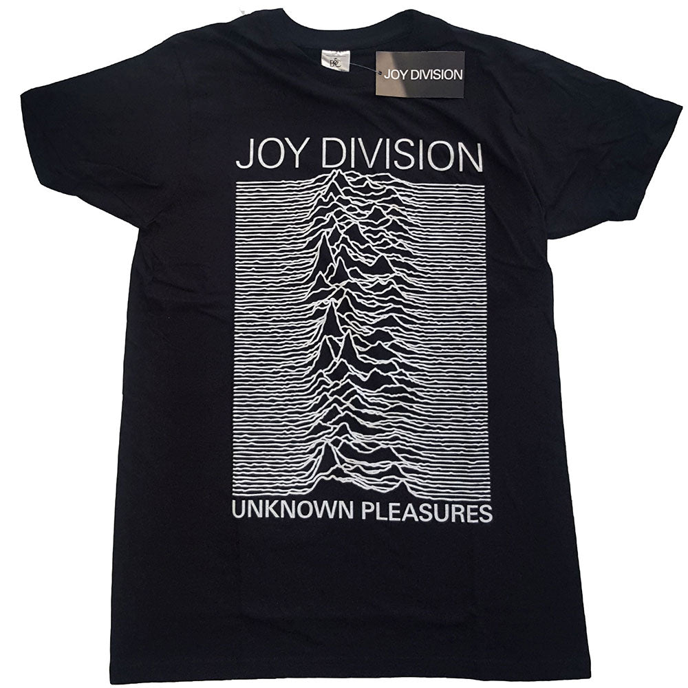 Joy Division Unisex T-Shirt: Unknown Pleasures White On Black T-Shirt