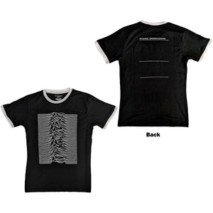 Een foto van een Ringer T-Shirt van Joy Division.