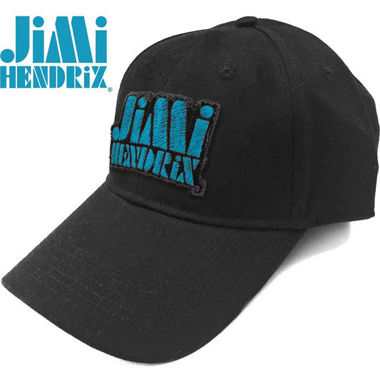 Jimi Hendrix Unisex Baseball Cap: Blue Stencil Logo Baseballpet