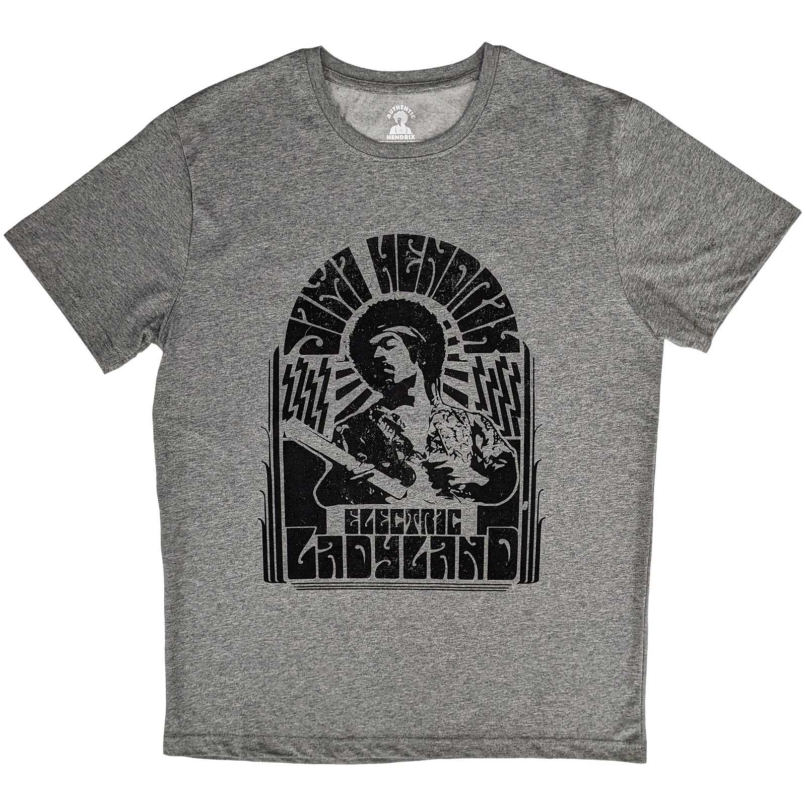 Een foto van een T-Shirt van Jimi Hendrix.