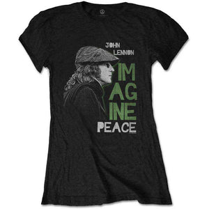 John Lennon Ladies T-Shirt: Imagine Peace T-Shirt