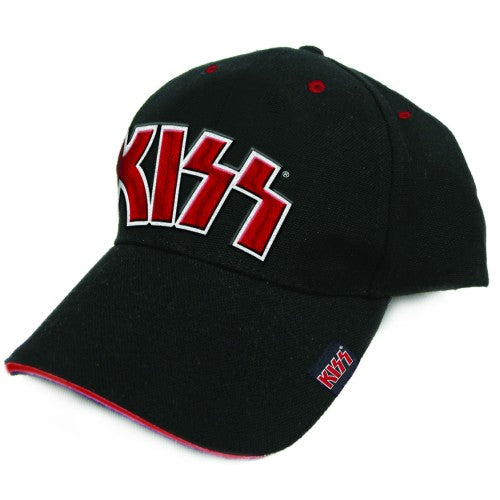 KISS Unisex Baseball Cap: Red on White Logo Baseballpet